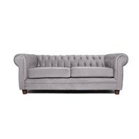 Barra Design - Sofá Chesterfield 3C Felpa Gris