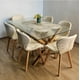 thumbnail image 1 of Comedor Medlock 140x90cms + 6 Sillas Mariposa Ecocuero Wood beige, 1 of 3