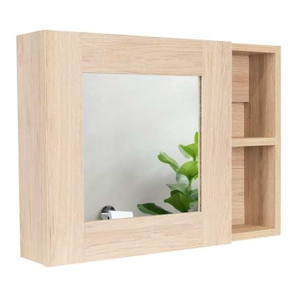 Botiquin 1 Puerta 40x55x12.1 Cm Café Claro
