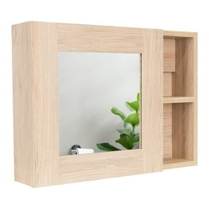 Fm Furniture - Botiquin 1 Puerta 40X55X12.1 Cm Café Claro