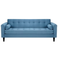 Bodevir - Sofa Retro 3Cg Felpa 00 Azul Petroleo