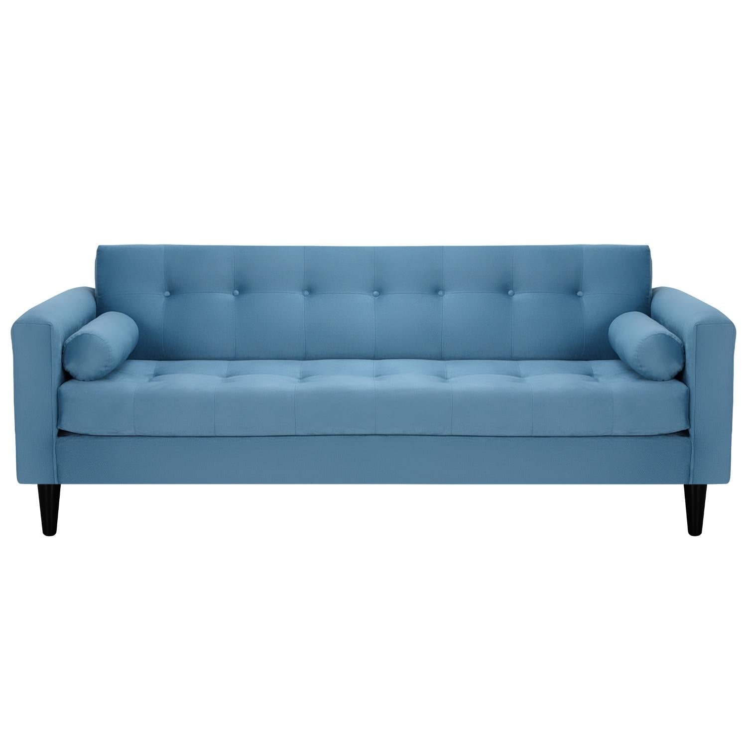 Bodevir - Sofa Retro 3cg Felpa 00 Azul Petroleo