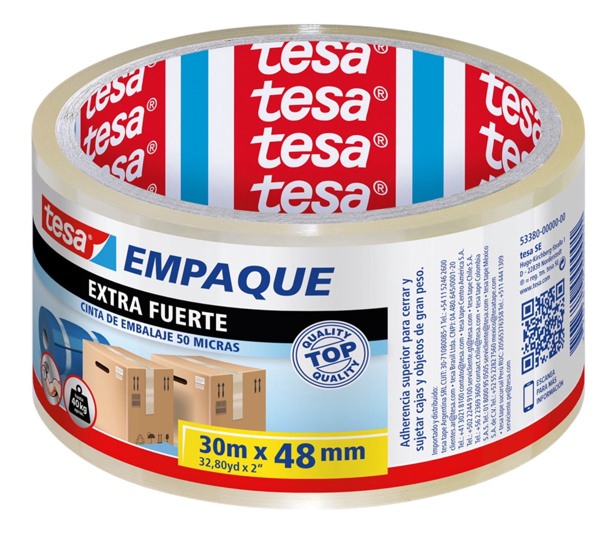 Cinta Embalaje Tran Ext Fuerte 30mx48mm Tesa
