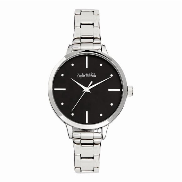 Reloj Sophie & Freda Milwaukee - Pulsera y Caja de 38 mm Plateada/Negra