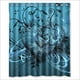 thumbnail image 1 of Cortina de ducha abstracta floral, juego de cortina de baño con ganchos, tamaño 60 x 72 pulgadas, 1 of 3