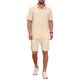 thumbnail image 2 of INSPIRE CHIC Conjuntos de 2 Piezas para Hombre Camisa de Manga Corta de Playa y Pantalones Cortos Conjuntos Texturizados a Rayas S Beige, 2 of 6