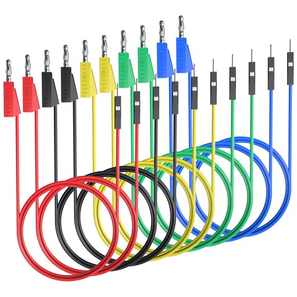 Cables de puente Goupchn 27 cm con conector banana apilable