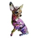 thumbnail image 5 of Colorido Perro Estatua Animal Estatuilla Arte Artesanía Decoración Del Hogar Púrpura Chihuahua, 5 of 5