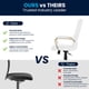 thumbnail image 5 of Silla de escritorio Flash Furniture Whitney con respaldo medio de cuero blanco/dorado, 5 of 9