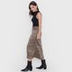 thumbnail image 4 of Falda Mujer Midi Satinada Animal Print Beige Corona, 4 of 5