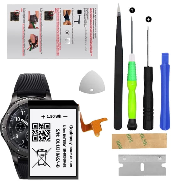 Batería Qoutmcuy Gear S3 500 mAh 3,8 V + Kit de Herramientas
