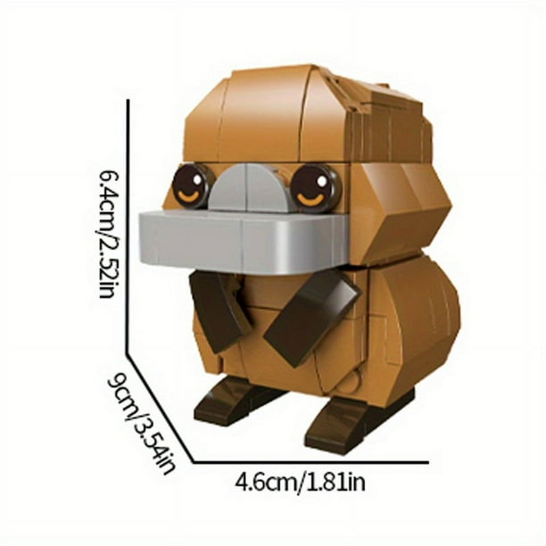 96Pcs+ Cute Animal Assembled Building Blocks, Platypus, Alpaca, Scarlet Macaw,kangaroo,Little Raccoon,Koala,Animal Model, Small Particle Block, Boy Toy, Girl Toy, Children's Toys, Gifts