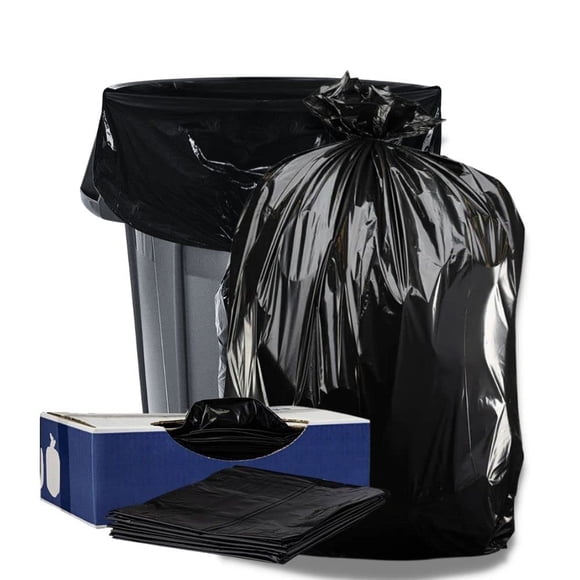 Bolsas de basura Plasticplace, 33 galones (124,92 L), 2.0 mil, negras x100