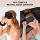 thumbnail image 5 of Eye Mask Kitsch Lavender Satin Sleep Mask Black, 5 of 7