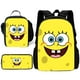 thumbnail image 1 of Cartoon cute S-spongebobS 3 pcs set Child School Backpack with Lunch Bags ,Pencil Bags ,School Bags for Boys Girls Best Gift, 1 of 3