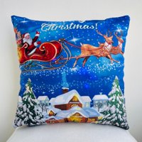 Todo Hogar Santiago De Chile - Pack De 2 Fundas De Cojines Navideños Con Luces Led - 09