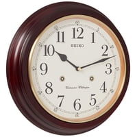 Reloj De Pared Seiko Con Acabado Granulado De 30 Cm Con Números Y Campanillas