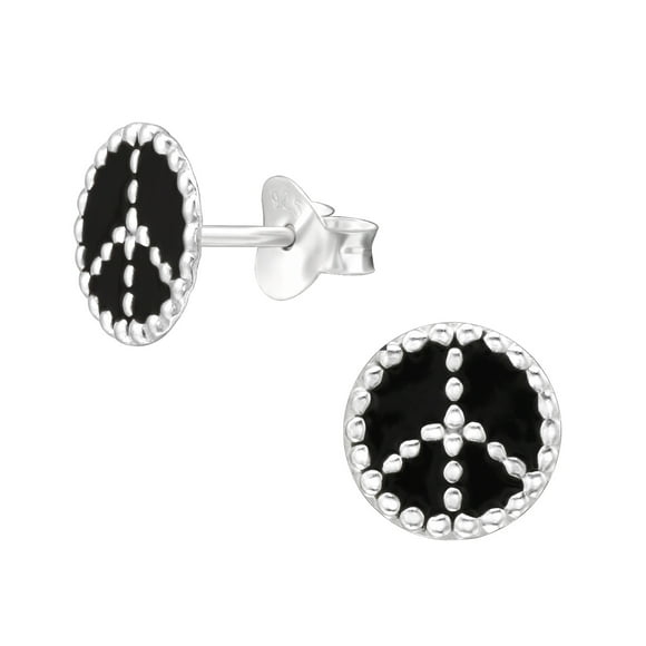 Aros Plata 925 De La Paz Con Epoxi Con Acabado Brillante