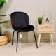 thumbnail image 1 of Silla Berta Velvet Base Negra, 1 of 2