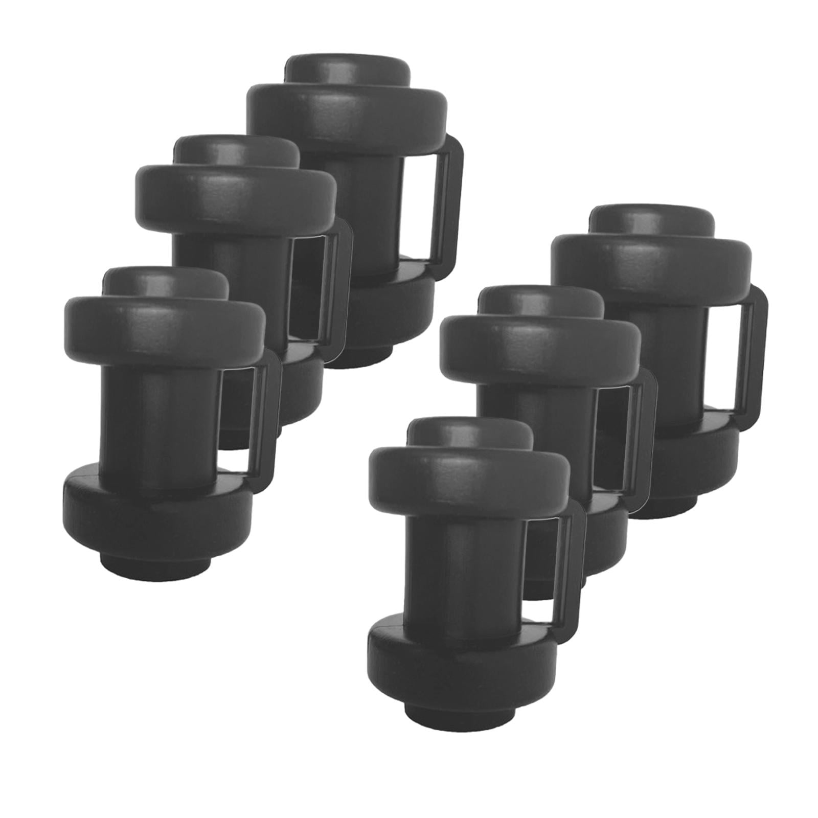 Magideal - Cubierta De Cama Elástica, Tapas De Poste, Piezas De Repuesto De Poste De Cama Elástica, Sombrero Duro De Repuesto Para Cama Elástica Para Exteriores, 6 Piezas