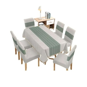 Teng Fei - Juego Mantel Más 6 Fundas De Silla Para Comedor 140X220 Cm
