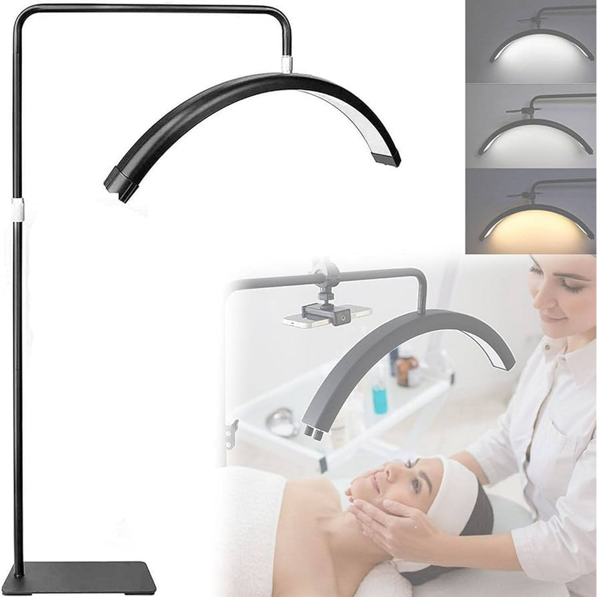 Kimale - Lampara Led Media Luna Estética Para Pestañas Cejas Cutis Negro