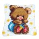 thumbnail image 1 of Kit Para Alfombra Con Aguja De Lengüeta, Bordado Artesanal, Cojín, Almohada, Estera, Oso Azul, 1 of 5