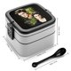 thumbnail image 2 of Crepúsculo Fiambrera de Doble Capa, Contenedor de Almuerzo Portátil Apilable, Almacenamiento de Alimentos Hermético a Prueba de Fugas, 1000ml, 2 of 6