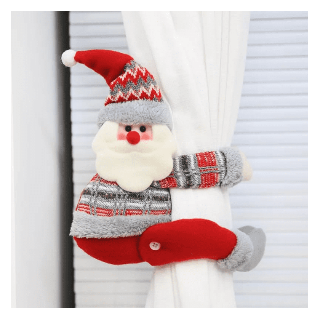 Oem - Muñeco Adorno De Navidad Tapador De Cortina Santa