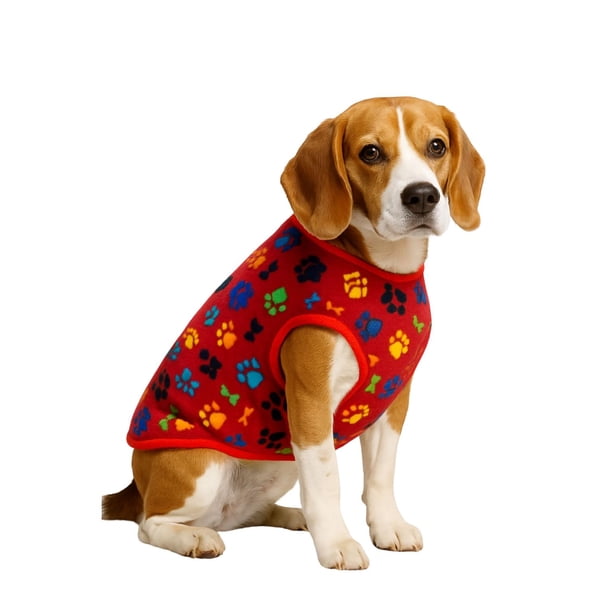 Capa Polar Perro 3XL 57 cm Abrigo Invierno Beagle rojo 3XL
