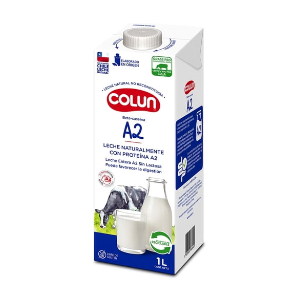 Leche Colun Beta-caseína A2 Entera Sin Lactosa, 1 L