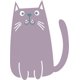 thumbnail image 1 of Decomural Purple Cat Cute Kitten WS-50910, 1 of 2