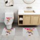 thumbnail image 2 of Rainbow Brite Juego de 3 alfombras de baño de coral fleece: tapete de baño + alfombra de inodoro en forma de U + funda de tapa de inodoro en forma de O, 2 of 6