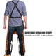 thumbnail image 3 of Soldadura delantal pata dividida para hombres - chispa llama resistente al calor Bib protector chaps - pantalones de cuero de vaca pesado (camello), 3 of 3
