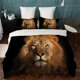 thumbnail image 2 of Game Fans Animal Print Lion Horse Cat Quilt Duvet Cover Set Bedding Kids3-Piece Bedding Set, 2 of 5