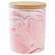 thumbnail image 1 of Tarro para snacks de perro, bote de cerámica y madera para comida de mascotas, tarro para almacenar galletas de perro, 1 of 6