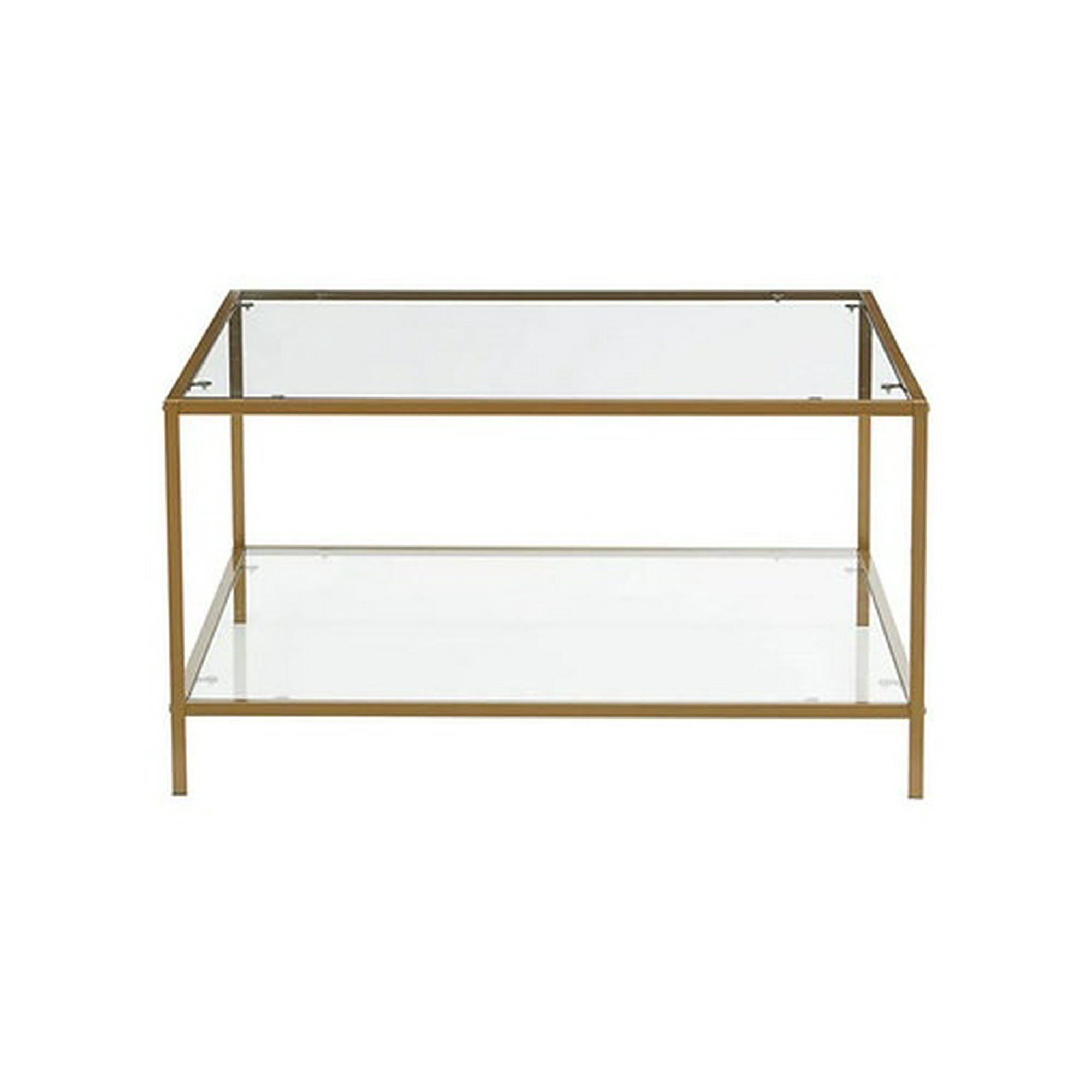 Habita2 Chile - Mesa De Centro 80x80 Verona Vidrio Templado Golden