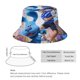 thumbnail image 2 of Pistas de Blue Sombrero bucket para adultos, gorra de protección solar, sombrero de pescador plegable para viajes al aire libre, pesca y actividades de verano, 2 of 6