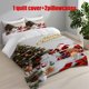 thumbnail image 1 of 3pcs Christmas Tree and Santa Claus Printed Bedding Set Duvet Cover and Pillowcases, 1 of 5