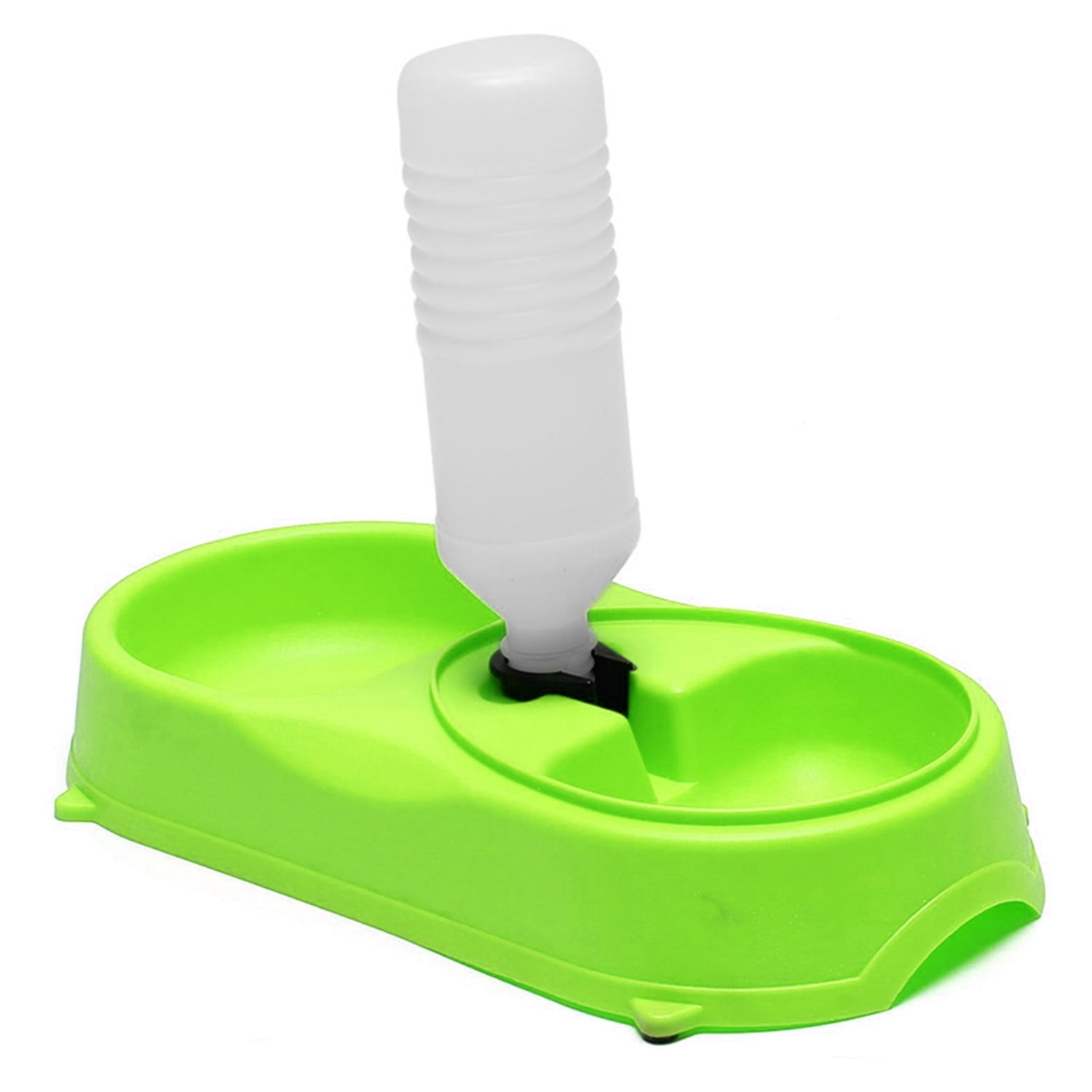 Importclick - Dispensador Plato Agua Comida Mascotas Verde