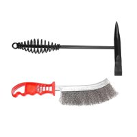 Magideal - Martillo Cincelador Y Cepillo De Alambre, Martillo De Escoria Profesional Portátil, Soldador, Regalo