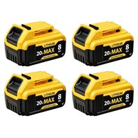 Batería De Repuesto Tovlvta De 20 V, Máx. 8000 Mah, Para Dewalt, 4 Paquetes