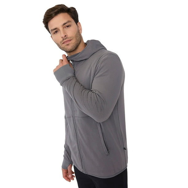 Polerón Hombre Deportivo Texturizado Gris Corona