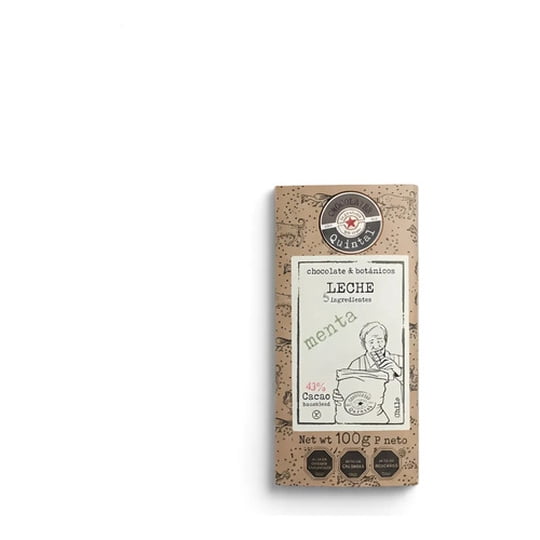 Quintal - Chocolate De Leche Y Menta 43% Cacao - Barra 50g