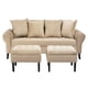 thumbnail image 1 of Sofa Lua 3c + 2 Pouf Felpa 20 Beige, 1 of 5