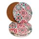 thumbnail image 3 of Set 4 Posavasos Colorido Ceramica Y Corcho 4 Piezas Redondo multicolor, 3 of 3