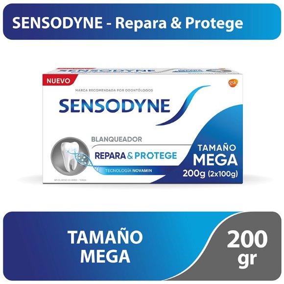 Pasta Dental Sensodyne Repara y Protege Blanqueadora, 200 g