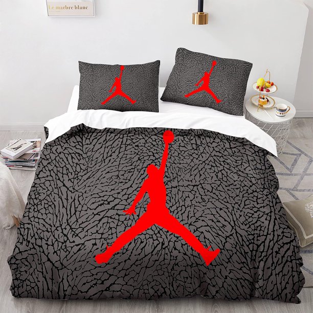 Basketball Star Icon Duvet Cover, 3D Print Basketball Sport Bedding, Children's Duvet Cover 240x260cm, Microfiber Adult Bedding Set for Boys and Girls with 2 Pillowcases -A7