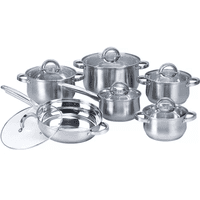 Genérico - Set De 12 Piezas De Batería De Cocina Dorado, Acero Inoxidable