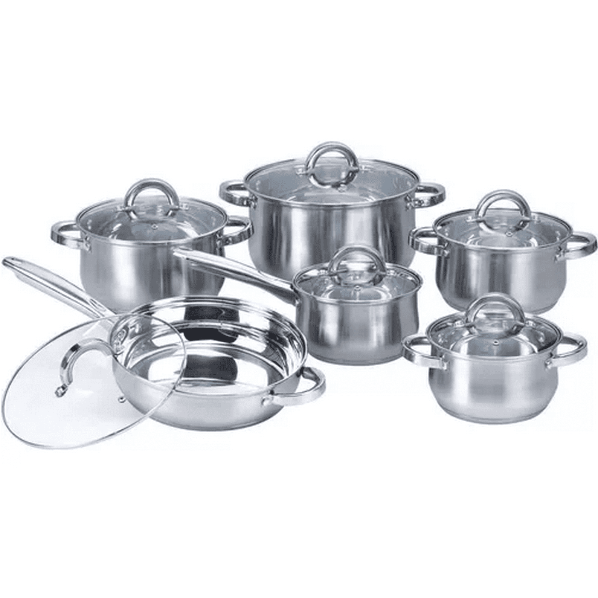 Genérico - Set De 12 Piezas De Batería De Cocina Dorado, Acero Inoxidable